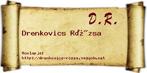 Drenkovics Rózsa névjegykártya