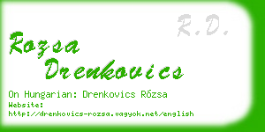 rozsa drenkovics business card